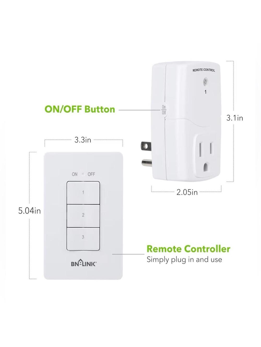Wireless Remote Control Outlet Set - Picture 2 of 10